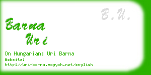 barna uri business card